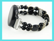 Load image into Gallery viewer, Black Onyx and Obsidian Watch band for Samsung Watch
