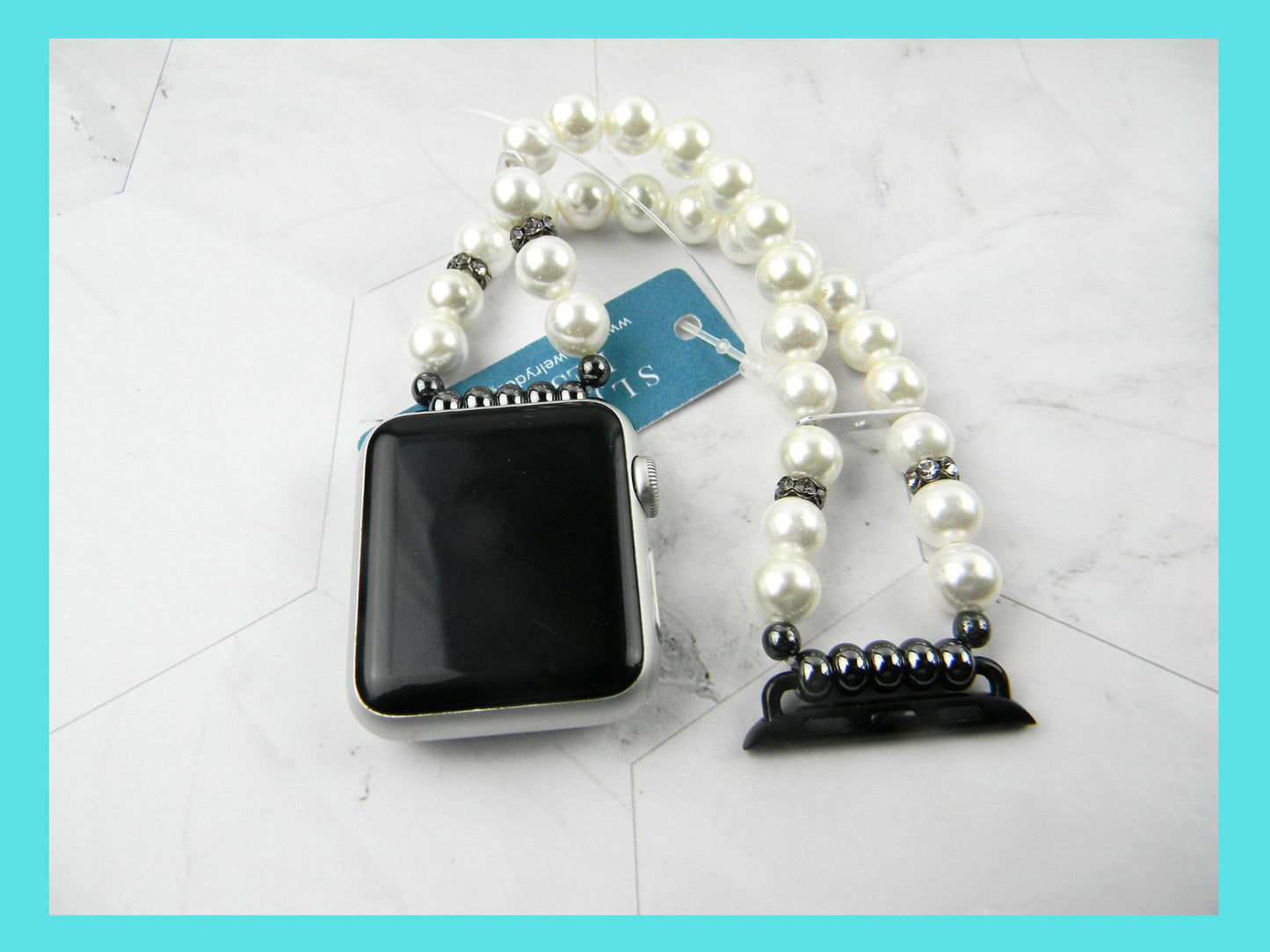 Off White Pearl Smartwatch Bracelet Band for Apple Watch