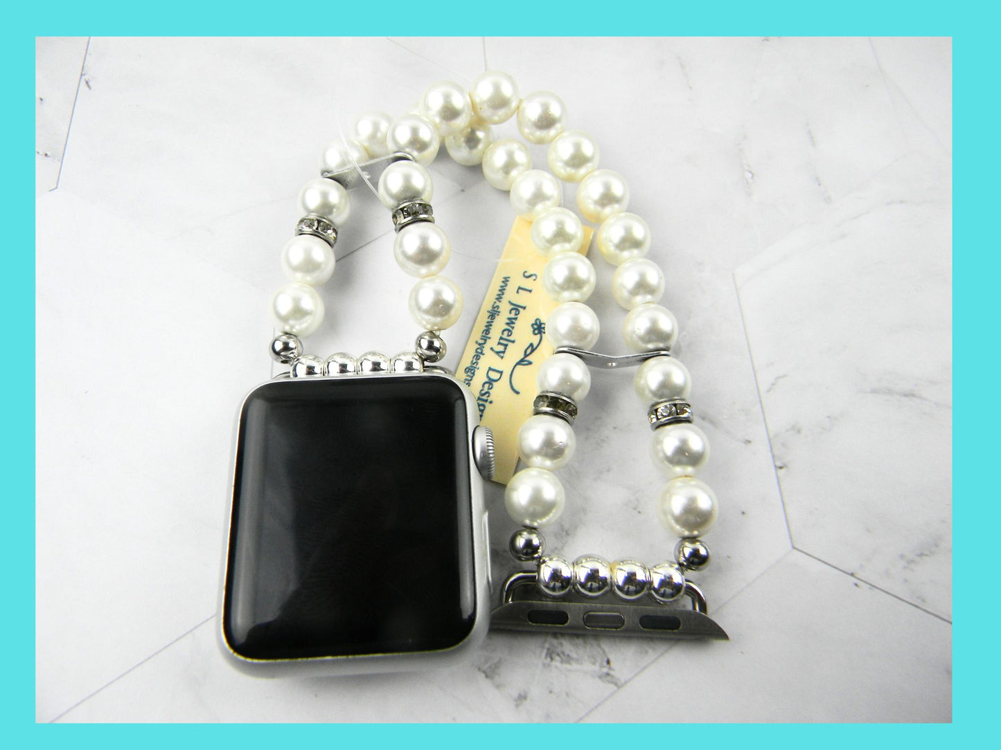 Off White Pearl Smartwatch Bracelet Band for Apple Watch