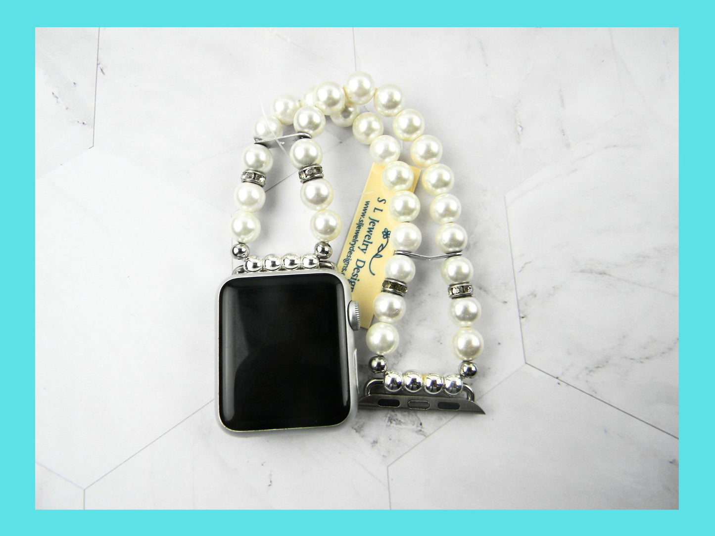 Off White Pearl Smartwatch Bracelet Band for Apple Watch