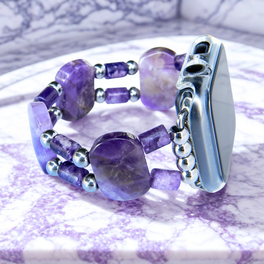 Amethyst and Lepidolite Smartwatch Band for Apple Watch