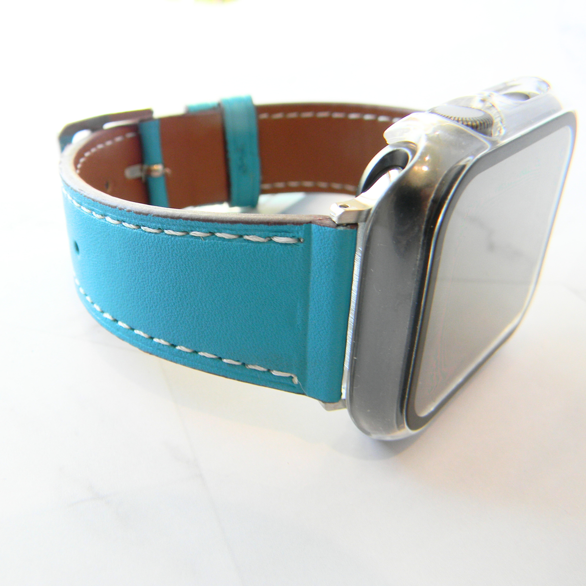 Leather Watch Bands Made for with Apple Watch - Solid Color Bands