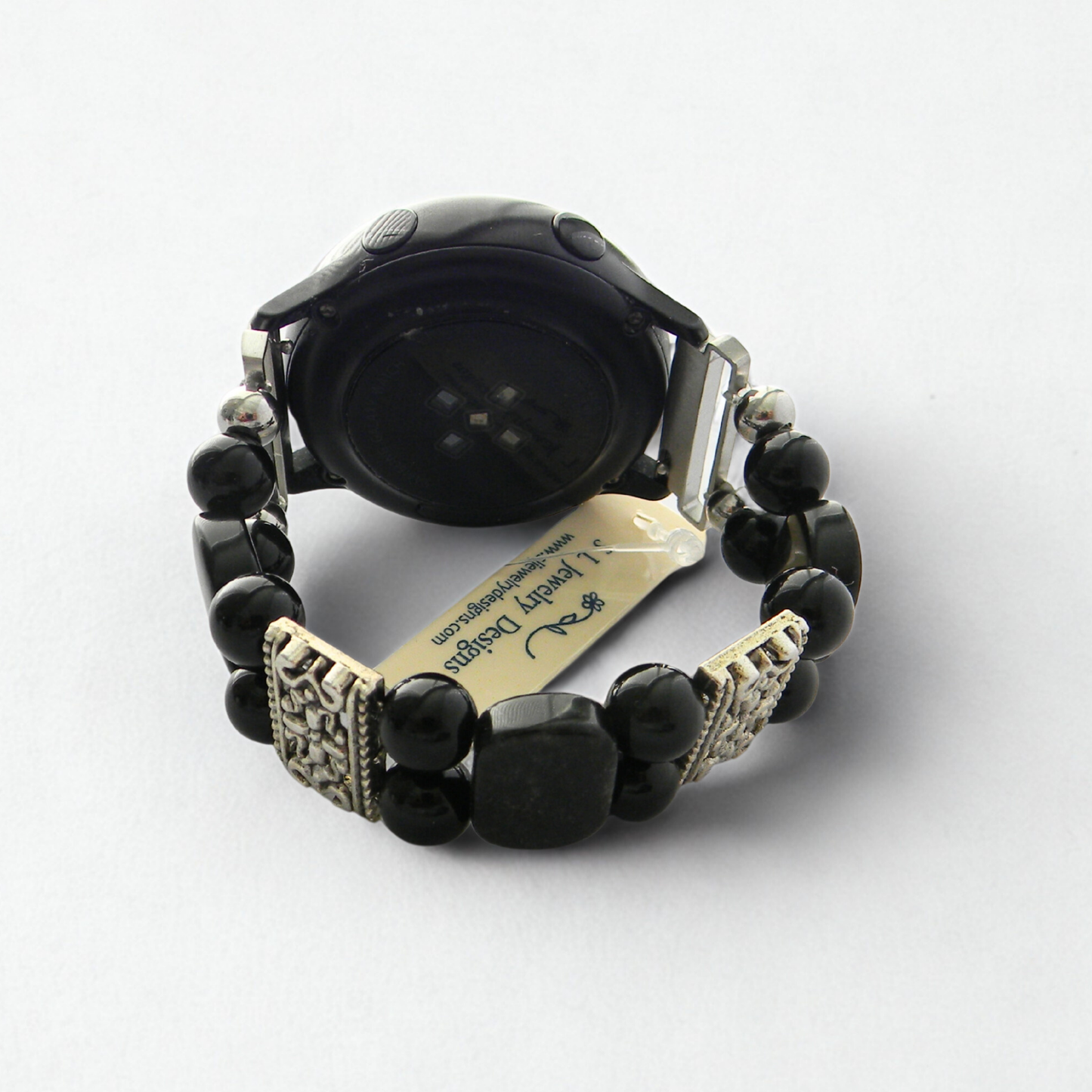 Black Onyx and Obsidian Watch band for Samsung Watch