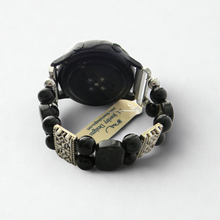 Load image into Gallery viewer, Black Onyx and Obsidian Watch band for Samsung Watch
