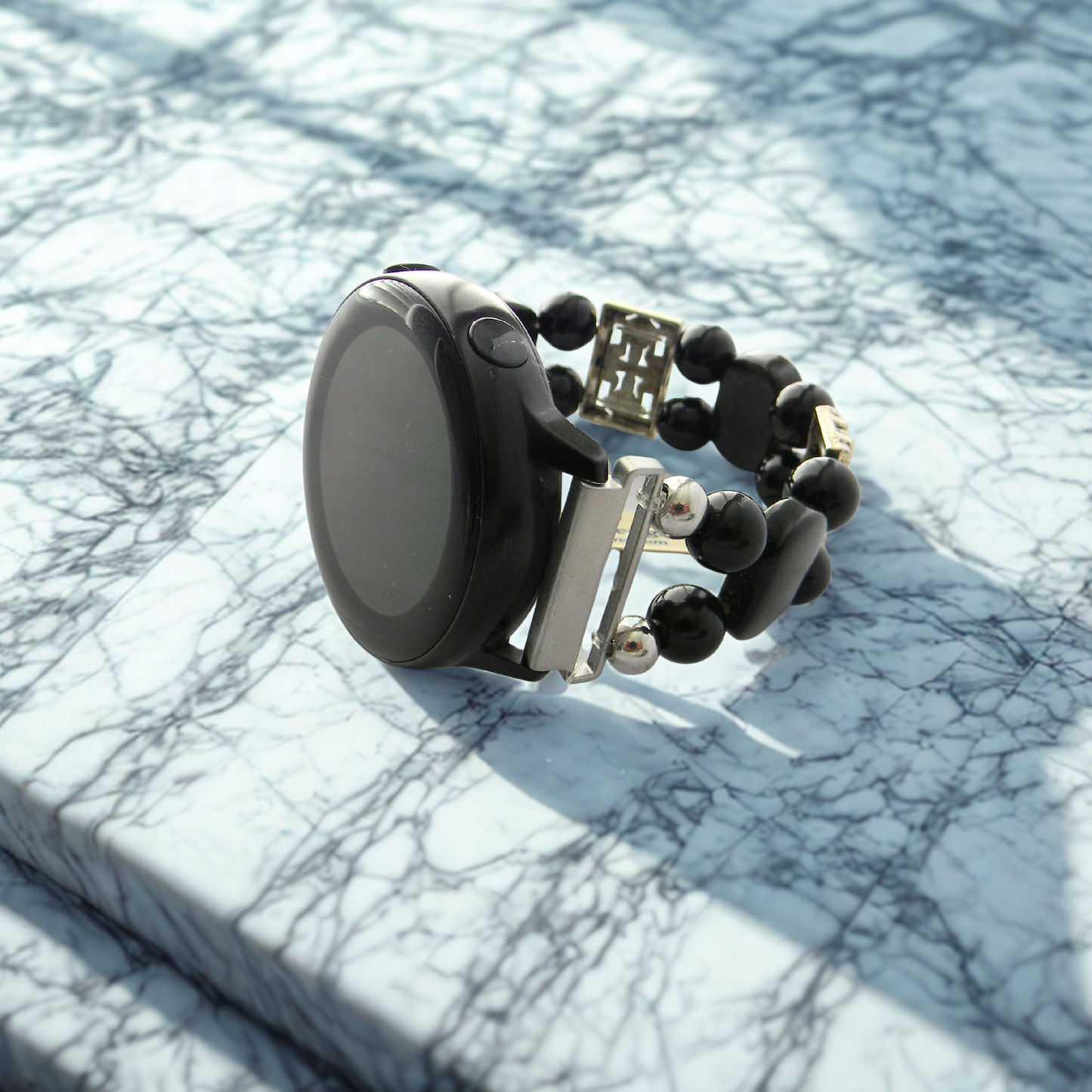 Black Onyx and Obsidian Watch band for Samsung Watch