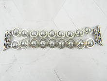 Load image into Gallery viewer, Silver Ovals and Silver Glass Beads Watch Band for Apple Watch
