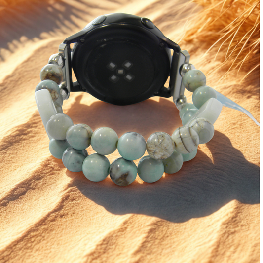 Enameled Agate & Amazonite Bracelet Watch Band for Samsung