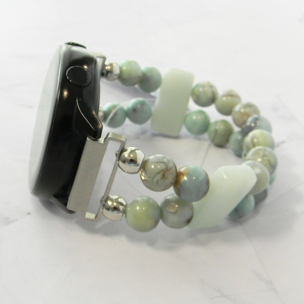 Enameled Agate & Amazonite Bracelet Watch Band for Samsung