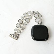Load image into Gallery viewer, Silver Ovals and Clear Beads Watch Band for Fitbit Versa 3&amp;4 Smart Watch
