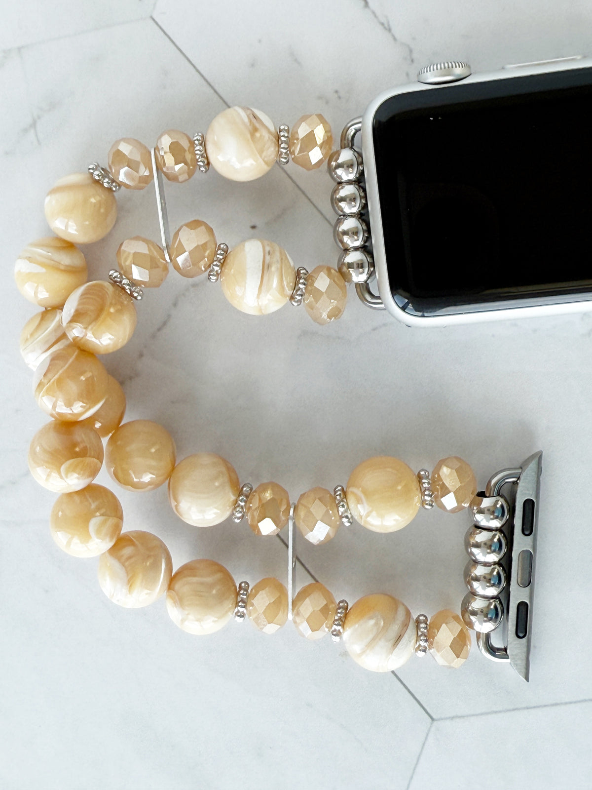 Golden Mother of Pearl Smartwatch Band for Apple Watch