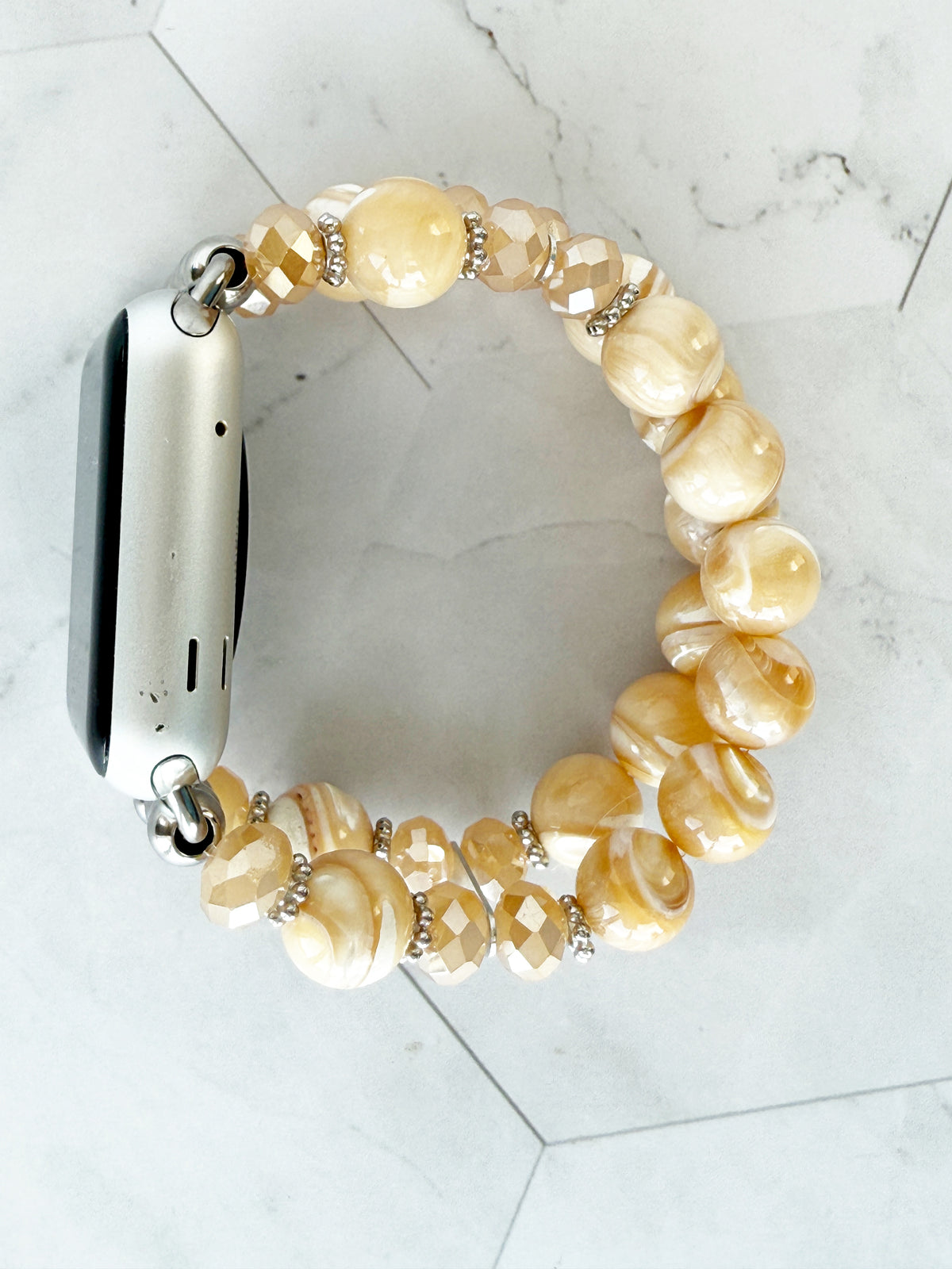 Golden Mother of Pearl Smartwatch Band for Apple Watch