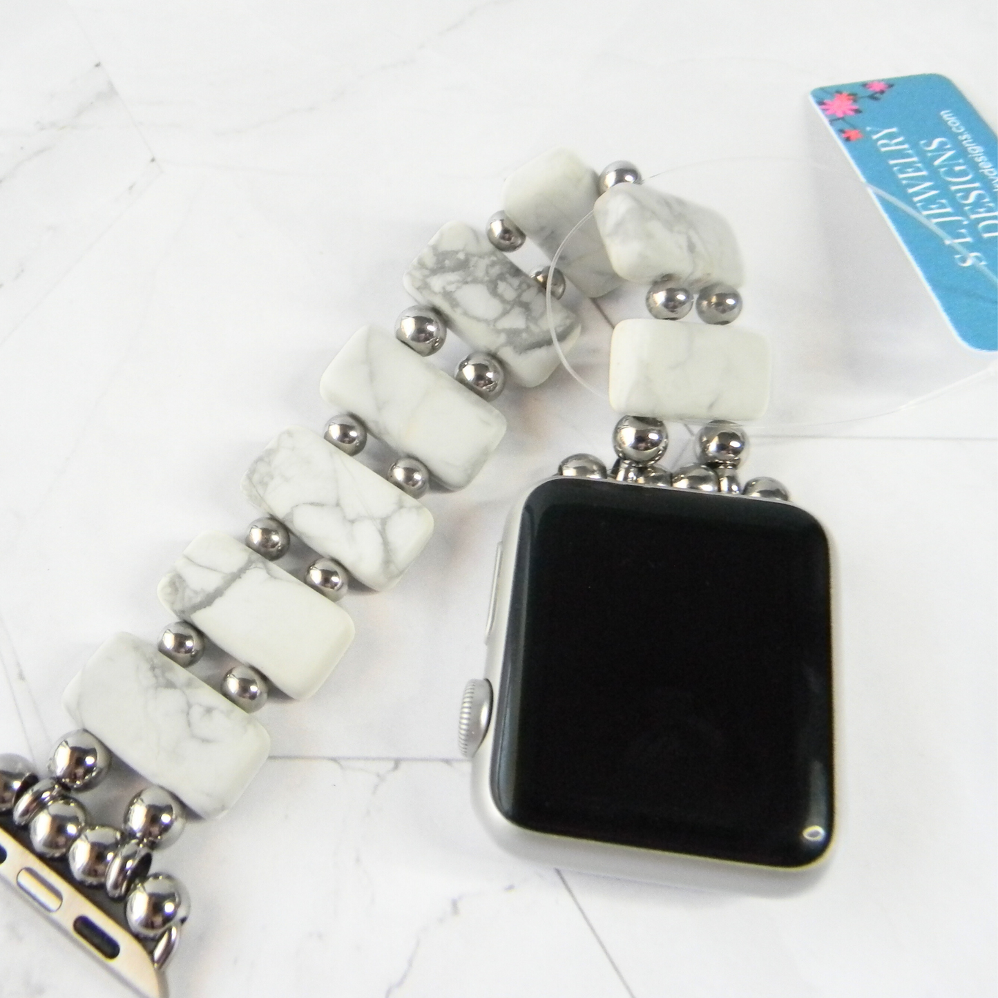 Matte Howlite Smartwatch Band for Apple
