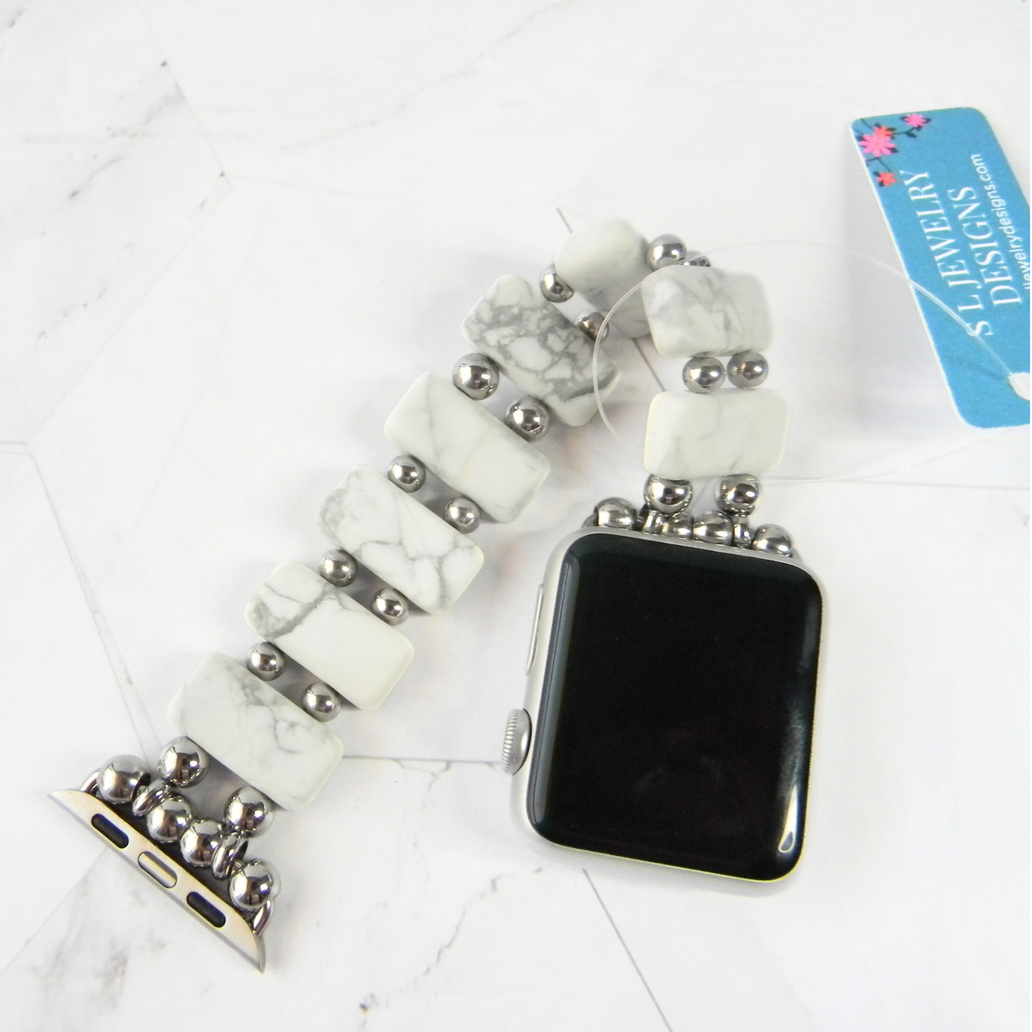 Matte Howlite Smartwatch Band for Apple