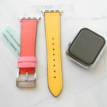 Load image into Gallery viewer, Leather Watch Bands Made for Apple Watch - Two Tone Bands
