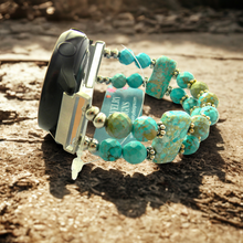 Load image into Gallery viewer, Aqua Jasper and Turquoise Watch Band for Samsung Watch
