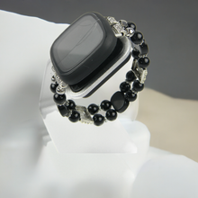 Load image into Gallery viewer, Black Onyx and Obsidian Watch band for FitBit Versa 2, Versa 3 &amp; 4 Smartwatch
