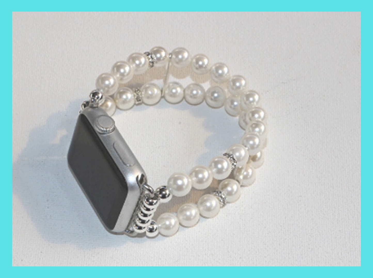Off White Pearl Smartwatch Bracelet Band for Apple Watch