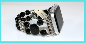 Black Onyx and Obsidian Watch band for Apple Watch