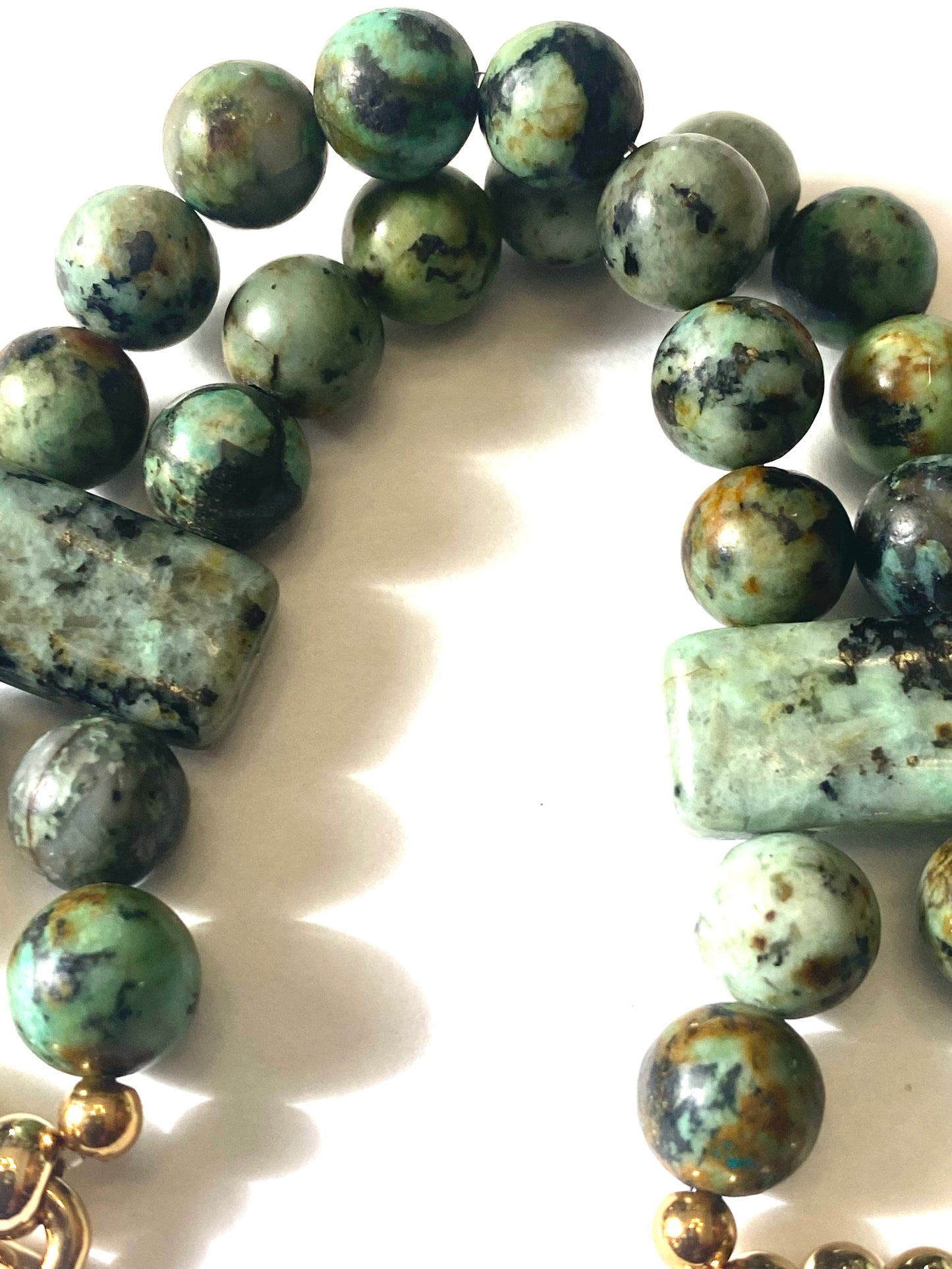 African Turquoise Apple Watch Band | Handmade Gemstone Bracelet