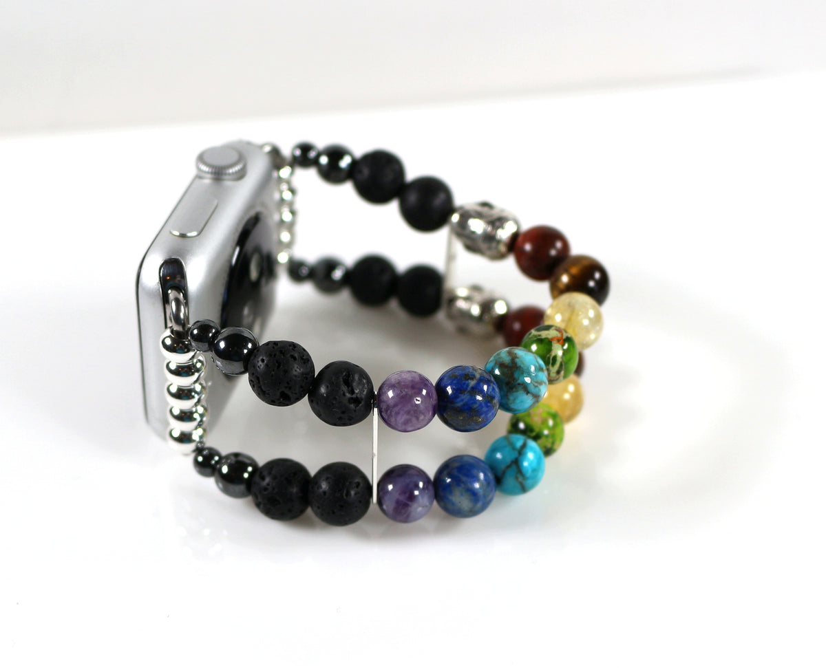 Chakra Energy Bracelet Watch Band for Apple Watch - Yoga & Meditation Mala Stones