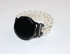 Watch Band for Samsung Watch, White Pearl Watch Bracelet