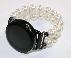 Watch Band for Samsung Watch, White Pearl Watch Bracelet