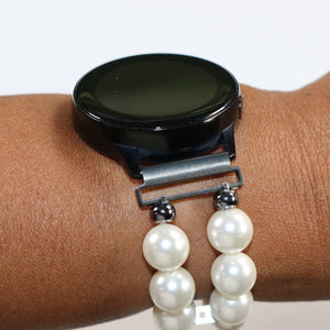 Watch Band for Samsung Watch, White Pearl Watch Bracelet