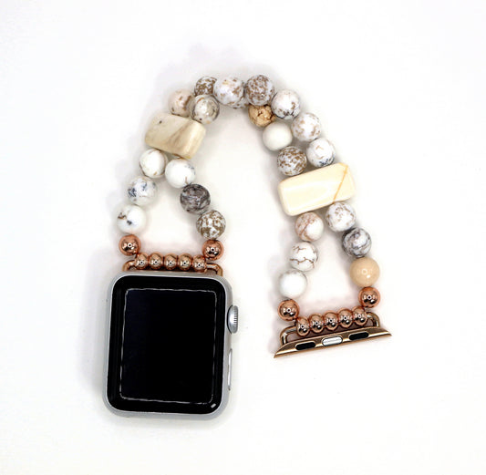 White Magnesite Bracelet Watch Band for Apple Watch