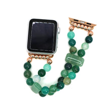 Load image into Gallery viewer, Green Onyx and Green Aventurine Bracelet Watch Band for Apple Watch

