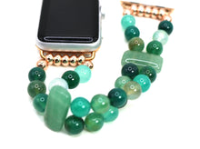 Load image into Gallery viewer, Green Onyx and Green Aventurine Bracelet Watch Band for Apple Watch
