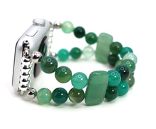 Load image into Gallery viewer, Green Onyx and Green Aventurine Bracelet Watch Band for Apple Watch
