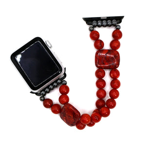 Red Sponge Coral Bracelet Watch Band for Apple Watch