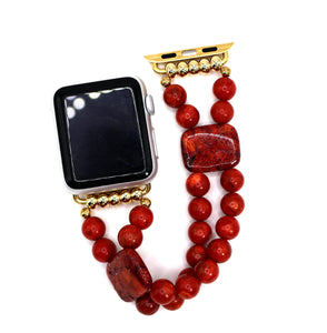 Red Sponge Coral Bracelet Watch Band for Apple Watch
