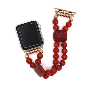 Red Sponge Coral Bracelet Watch Band for Apple Watch