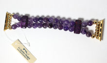 Load image into Gallery viewer, Amethyst and Crazy Lace Agate Bracelet Watch Band for Apple Watch
