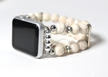 Load image into Gallery viewer, Watch Band for Apple Watch, White and Brown Howlite
