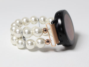 Watch Band for Samsung Watch, White Pearl Watch Bracelet