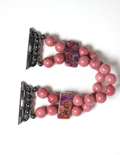 Load image into Gallery viewer, Rose Pink Rhodonite and Crazy Lace Agate Bracelet Watch Band for Apple Watch
