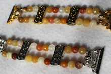 Load image into Gallery viewer, Watch Band for Apple Watch, Yellow Jade Beads
