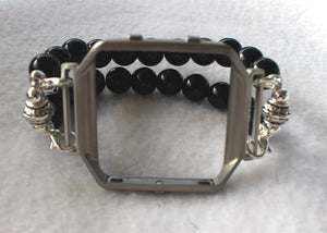 FITBIT Blaze Watch Band, Black Beads Watch Band