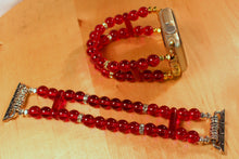 Load image into Gallery viewer, Garnet Red Beads, Watch Band for Apple Watch
