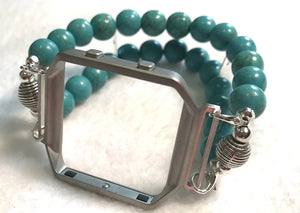 FITBIT Blaze Watch Band, Turquoise Howlite Beads
