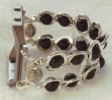 Load image into Gallery viewer, FITBIT Blaze Watch Band, Silver Ovals and Black Beads
