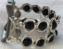 Load image into Gallery viewer, FITBIT Blaze Watch Band, Silver Ovals and Black Beads
