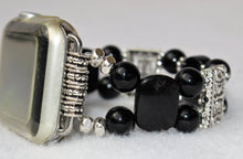 Load image into Gallery viewer, Black Onyx and Obsidian Watch band for Apple Watch
