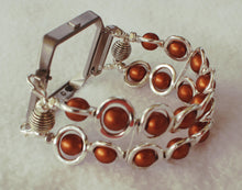 Load image into Gallery viewer, FITBIT Blaze Watch Band, Silver Ovals and Copper Beads
