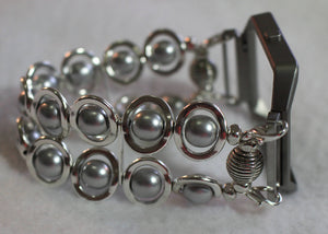 FITBIT Blaze Watch Band, Silver Ovals and Silver Beads