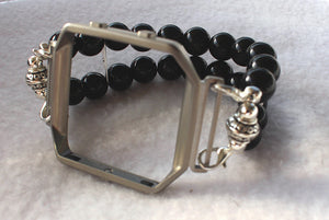 FITBIT Blaze Watch Band, Black Beads Watch Band