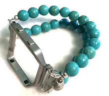 Load image into Gallery viewer, FITBIT Blaze Watch Band, Turquoise Howlite Beads
