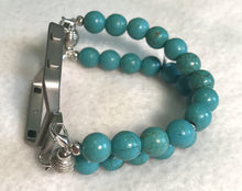 Load image into Gallery viewer, FITBIT Blaze Watch Band, Turquoise Howlite Beads
